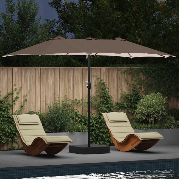 Maison Exclusive - Záhradný slnečník Taupe 385 x 209 x 244 cm Polyester