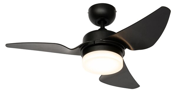 Stropný ventilátor čierny 86,7 cm vrátane LED stmievateľný s diaľkovým ovládaním - Yuki