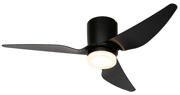Stropný ventilátor čierny 123 cm vrátane LED stmievateľný s diaľkovým ovládaním - Patty