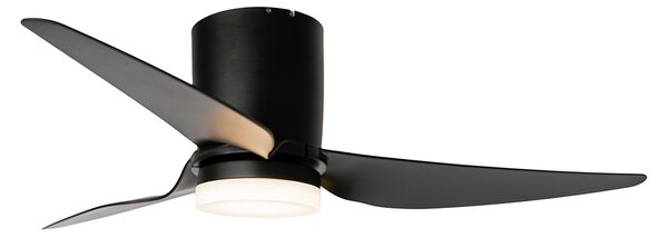 Stropný ventilátor čierny 123 cm vrátane LED stmievateľný s diaľkovým ovládaním - Patty