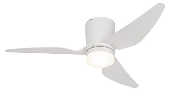 Stropný ventilátor biely 123 cm vrátane LED stmievateľný s diaľkovým ovládaním - Patty