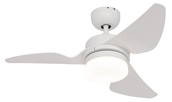 Stropný ventilátor biely 86,7 cm vrátane LED stmievateľný s diaľkovým ovládaním - Yuki
