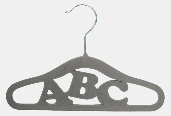 Sinsay - Detské vešiaky s nápisom ABC 10 pack - svetlošedá
