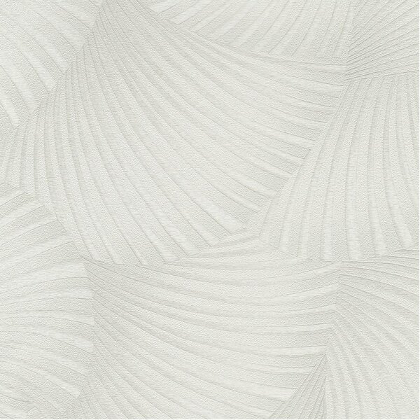 Vliesové tapety na stenu GMK Fashion for walls 5 10525-38, rozmer 10,05 m x 0,53 m, 3D twill biely na krémovom podklade, Erismann
