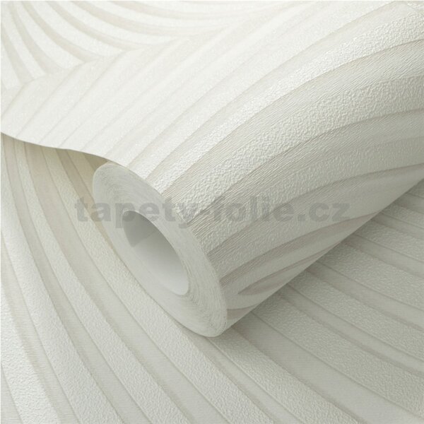 Vliesové tapety na stenu GMK Fashion for walls 5 10525-38, rozmer 10,05 m x 0,53 m, 3D twill biely na krémovom podklade, Erismann