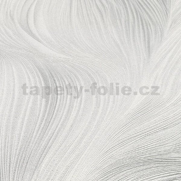Vliesové tapety na stenu GMK Fashion for walls 5 10522-31, rozmer 10,05 m x 0,53 m, jemné vlnovky sivo-biele, Erismann