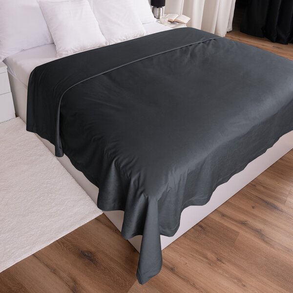 Biante Zamatový prehoz na posteľ Velvet Prémium SVP-004 Antracitovo sivý 140x200 cm
