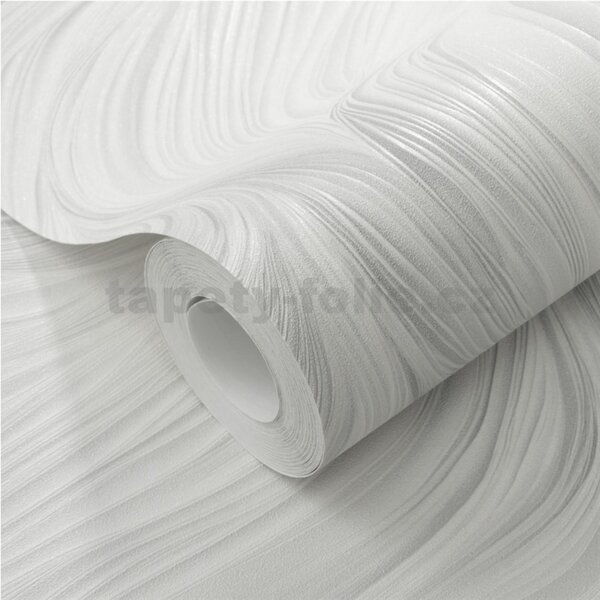 Vliesové tapety na stenu GMK Fashion for walls 5 10522-31, rozmer 10,05 m x 0,53 m, jemné vlnovky sivo-biele, Erismann