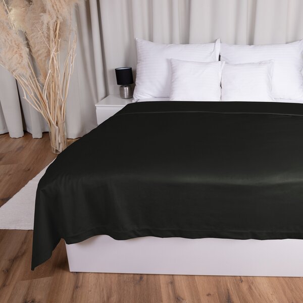 Biante Zamatový prehoz na posteľ Velvet Prémium SVP-014 Čiernozelený 140x200 cm