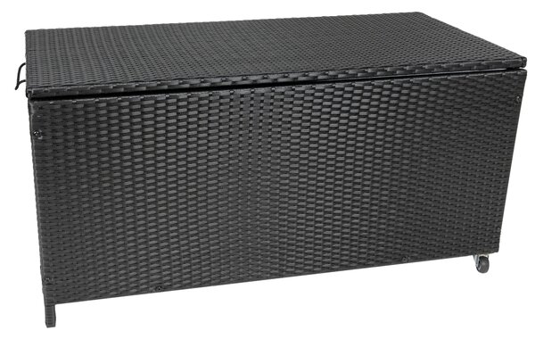 Malatec 11963 Záhradný úložný box polyratan 118 x 54 x 59 cm čierny