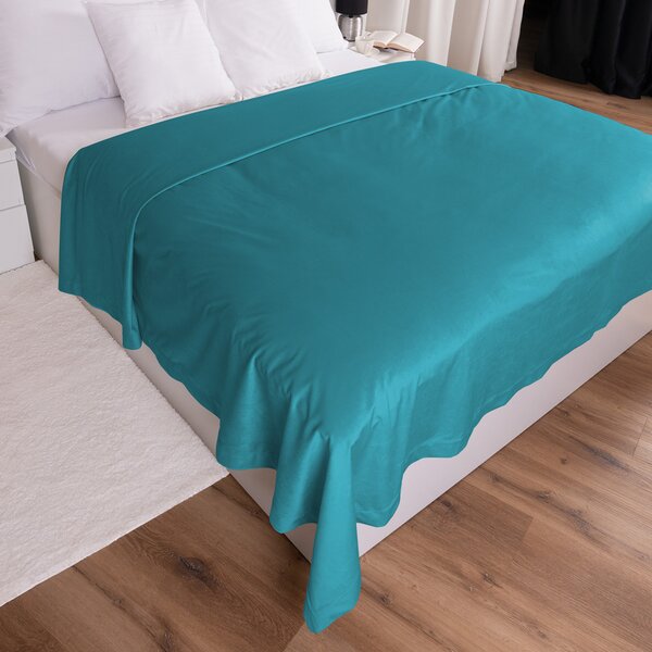 Biante Zamatový prehoz na posteľ Velvet Prémium SVP-035 Tyrkysovo modrý 140x200 cm