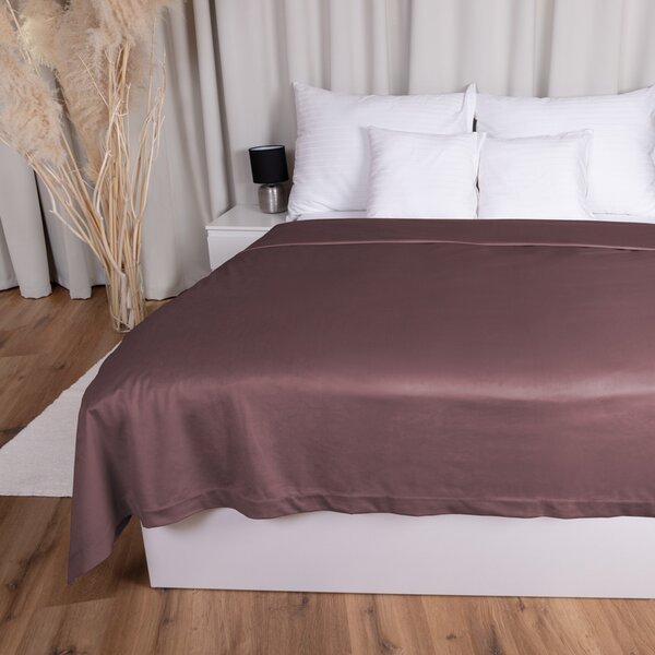 Biante Zamatový prehoz na posteľ Velvet Prémium SVP-019 Hnedofialový 140x200 cm