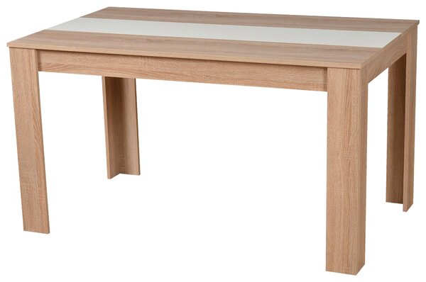 JEDÁLENSKÝ STÔL, biela, dub sonoma, 135/75/80 cm Carryhome - Obývacie zostavy