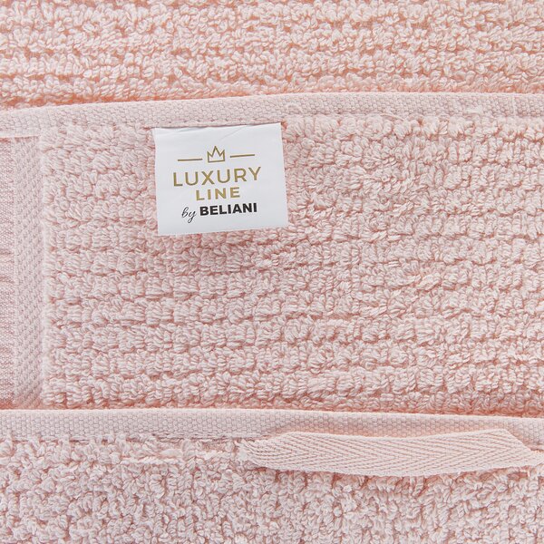 Sada 2 uterákov ružová bavlna polyester froté uteráky 100 x 150 cm doplnky do kúpeľne