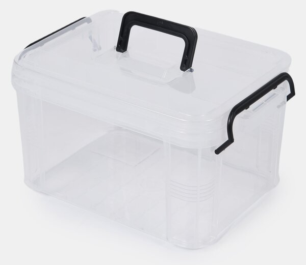 Sinsay - Transparentný úložný box s vekom a úchytmi - biela