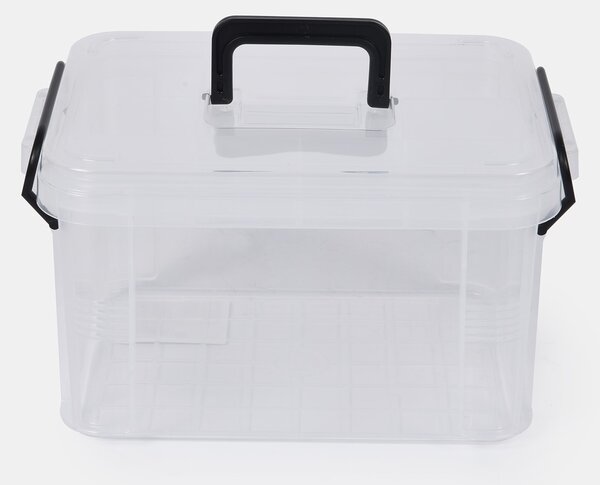 Sinsay - Transparentný úložný box s vekom a úchytmi - biela