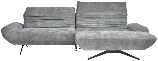 ROHOVÁ SEDAČKA, textil, sivá Dieter Knoll - Sedačky