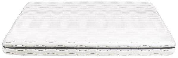Matrac z pamäťovej peny biely so sivou polyester 180 x 200 cm na dvojlôžkovú posteľ so snímateľným poťahom