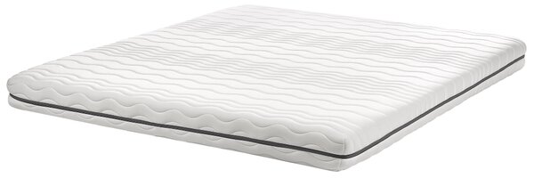 Matrac z pamäťovej peny biely so sivou polyester 180 x 200 cm na dvojlôžkovú posteľ so snímateľným poťahom