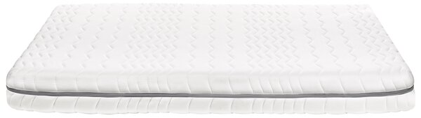 Matrac z pamäťovej peny biely so sivou polyester 180 x 200 cm na dvojlôžkovú posteľ so snímateľným poťahom