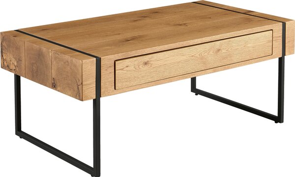 KONFERENČNÝ STOLÍK, čierna, farba duba, drevo, kov, kompozitné drevo, 110/59,4/45 cm Carryhome - Stolíky do obývačky