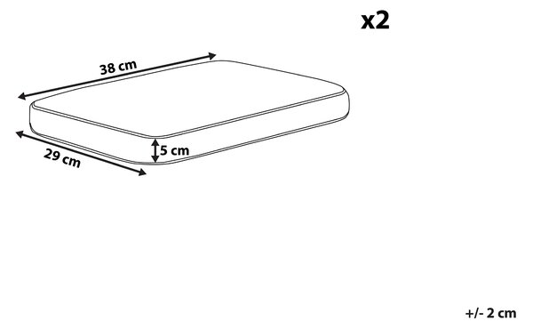Sada 2 bielo-modrých podsedákov na záhradné stoličky geometrický vzor podsedáky so šnúrkami UV odolné