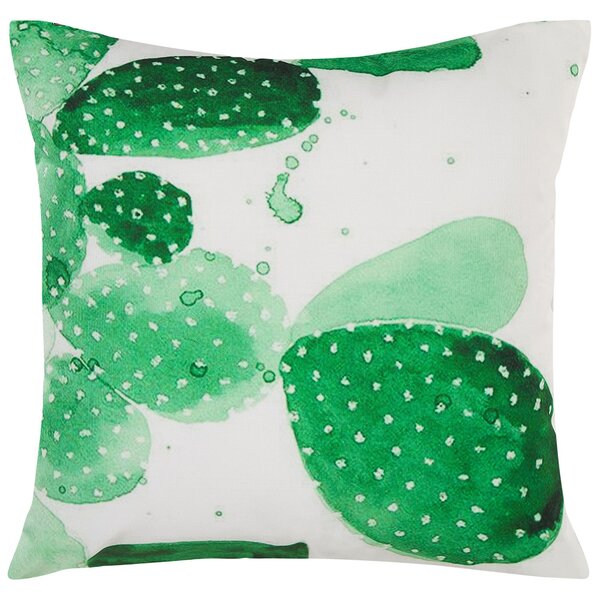 Sada 2 záhradných vankúšov zelená biela polyster 45 x 45 cm štvorcový tvar kvetovaný vzor odolnosť voči UV moderný štýl exteriér