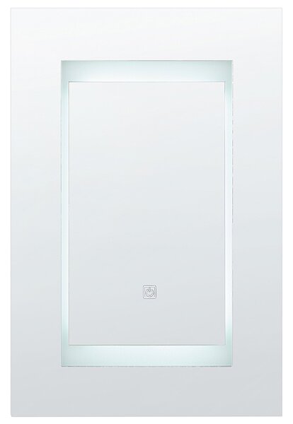 Zrkadlová skrinka do kúpeľne s LED osvetlením čierna 40 x 60 cm moderný dizajn