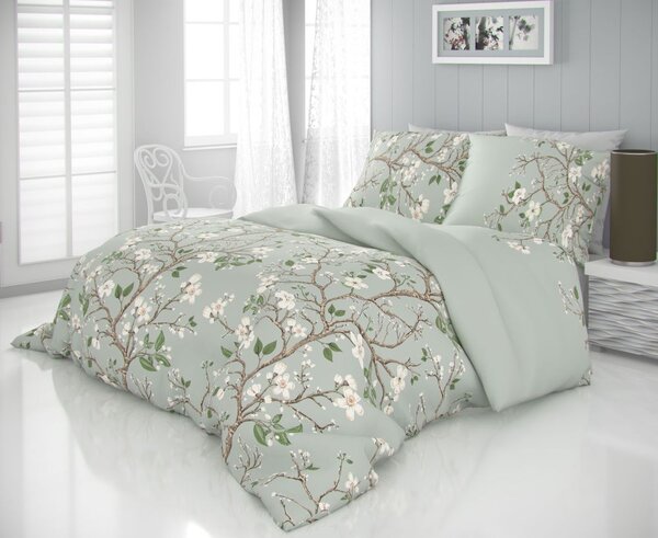 Kvalitex Saténové povlečení LUXURY COLLECTION JAR zelené 1x 200/200, 2x 70/90cm