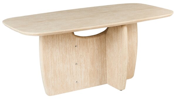 Jedálenský stôl svetlohnedý MDF 180 x 90 cm obdĺžnikový široký podstavec minimalistický štýl kuchyňa jedáleň