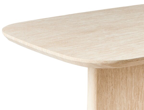 Jedálenský stôl svetlohnedý MDF 180 x 90 cm obdĺžnikový široký podstavec minimalistický štýl kuchyňa jedáleň
