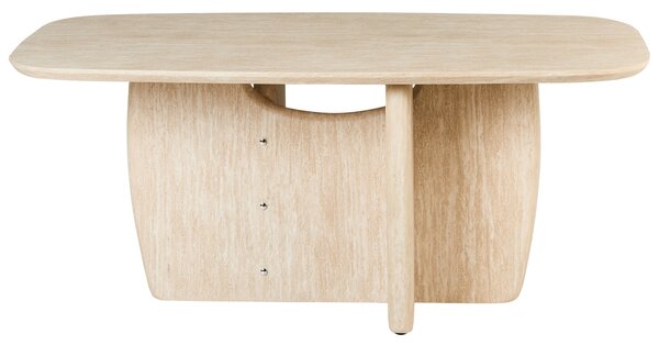 Jedálenský stôl svetlohnedý MDF 180 x 90 cm obdĺžnikový široký podstavec minimalistický štýl kuchyňa jedáleň