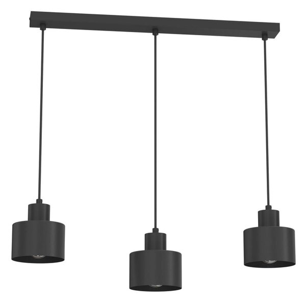 Závesný luster PARKLA 3xE27/15W/230V čierny