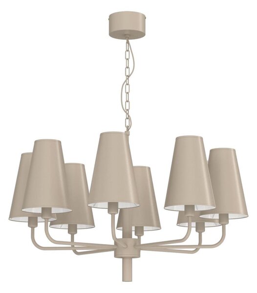 Luster na reťazi TORTOLA 8xE14/15W/230V béžový