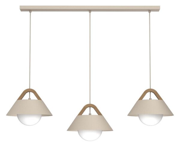 Luster na lanku FUNDA 3xE27/15W/230V béžový