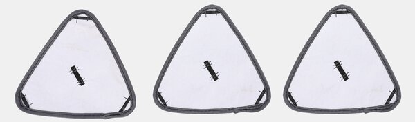 Sinsay - Sada trojuholníkových náhradných mop hlavíc 3 pack - tmavosivá