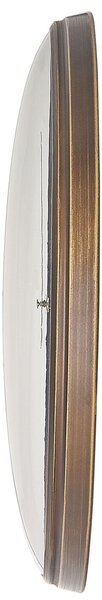 Nástenné hodiny hnedá zlatá MDF železo sklo ø 43 cm okrúhly tvar retro štýl obývačka jedáleň