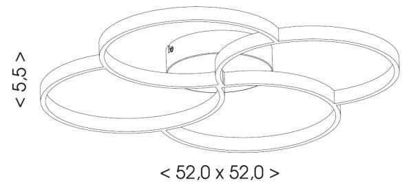 Brilagi - LED stropné svietidlo VELO LED/42W/230V 4000K pr. 52 cm čierne