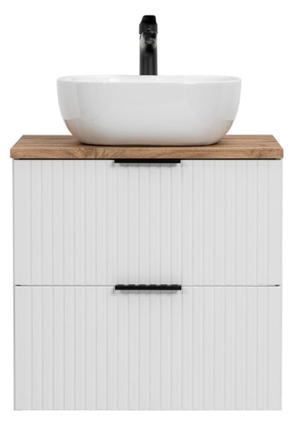 Kúpeľňová skrinka s umývadlom a doskou ADEL White DU60/1 | 60 cm