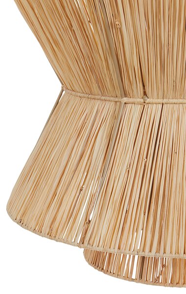 Závesná lampa prírodná slamené tienidlo čierna kovová objímka na žiarovku boho stropné svietidlo obývačka spálňa