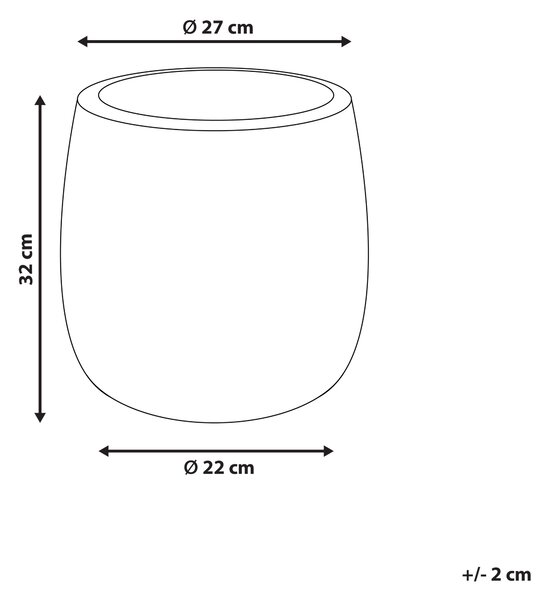 Kvetináč zelený vláknitá hlina ⌀ 27 cm okrúhly reliéfny vzor interiér exteriér