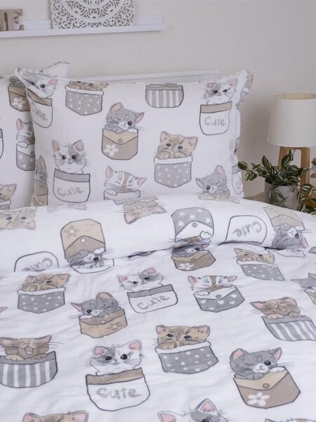 Obliečky mikroplyš Exclusive – Mačičky vo vrecku