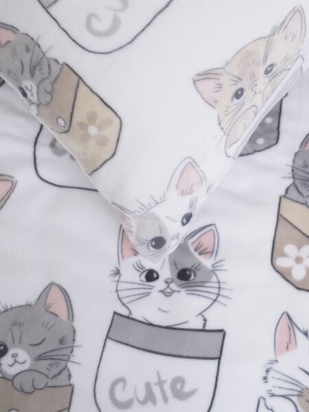 Obliečky mikroplyš do postieľky Exclusive – Mačičky vo vrecku