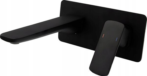Cubic Black umývadlová batéria skrytá štvorcová