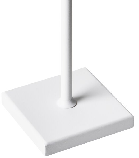 Stolná lampa biela železo hliník s dotykovým vypínačom nabíjanie cez USB kábel bezdrôtová moderný štýl interiér exteriér