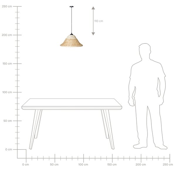Závesná lampa prírodná bambusové a ratanové tienidlo ručná výroba pletený dizajn boho štýl osvetlenie
