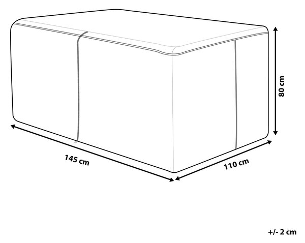 Ochranná plachta na záhradný nábytok sivá PVC polyester 145 x 110 x 80 cm kryt proti dažďu