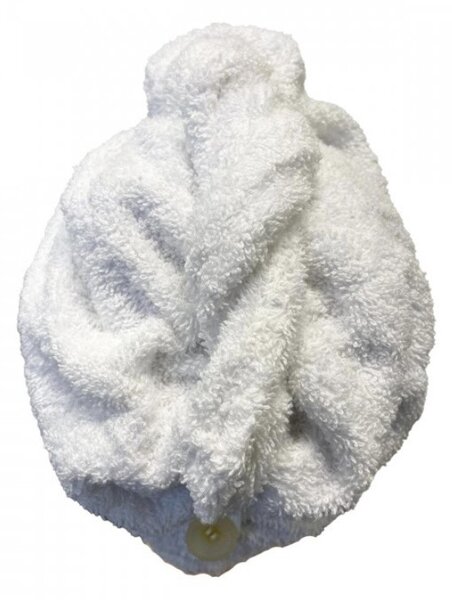 Rýchloschnúci froté Turban na vlasy biely TiaHome