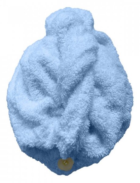 Rýchloschnúci froté Turban na vlasy svetlomodrý TiaHome