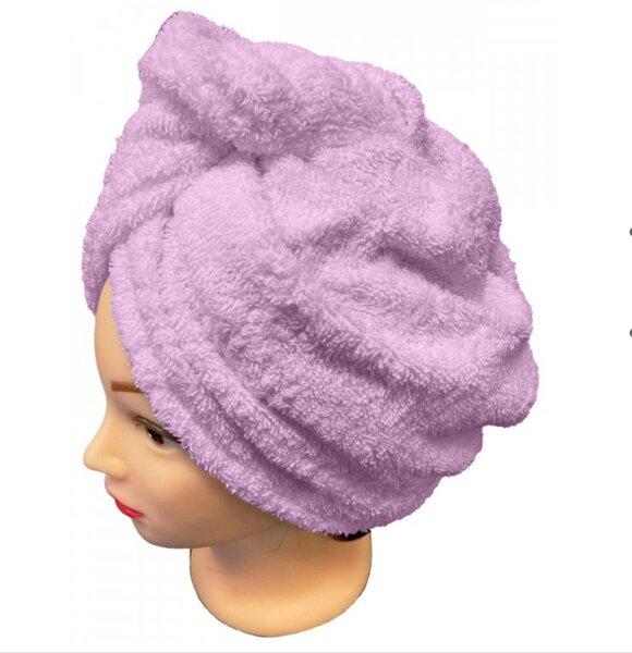 Rýchloschnúci froté Turban na vlasy fialový TiaHome